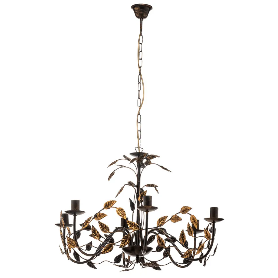 Lysekrone Collana metall med 6 lyskilder, bronse