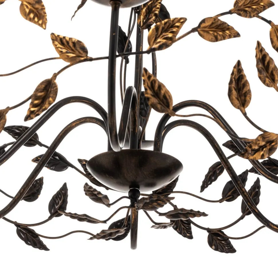 Lysekrone Collana metall med 6 lyskilder, bronse