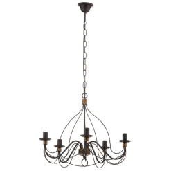 Lysekrone Fiamma Marrone 5 lyskilder uten skjerm