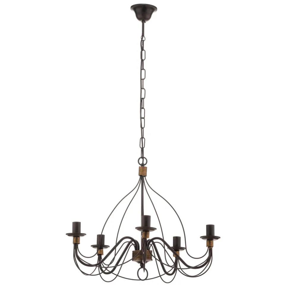 Lysekrone Fiamma Marrone 5 lyskilder uten skjerm