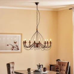 Lysekrone Fiamma Marrone 8 lyskilder uten skjerm