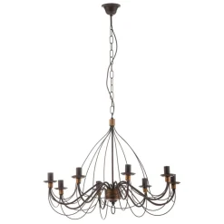 Lysekrone Fiamma Marrone 8 lyskilder uten skjerm