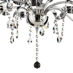 Lysekrone Jacqueline, 6 lyskilder, svart