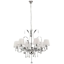 Lysekrone Jacqueline, 6 lyskilder, hvit