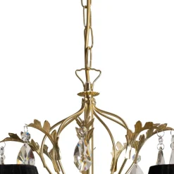 Lysekrone Karen 8 lyskilder gull/svart