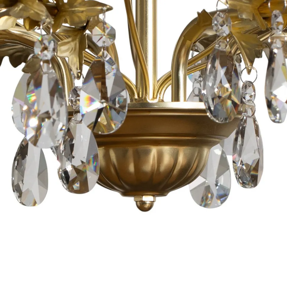 Lysekrone Karen 8 lyskilder gull/svart