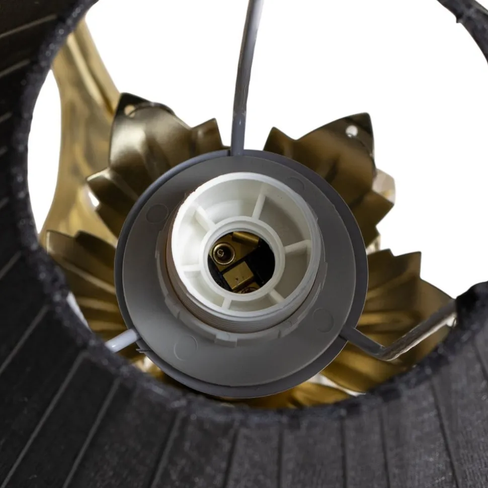 Lysekrone Karen 8 lyskilder gull/svart