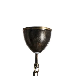 Lysekrone Korfu, 3 lyskilder, gullfarget antikk, Ø 68 cm