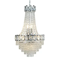 Lysekrone Limoges med glassperler