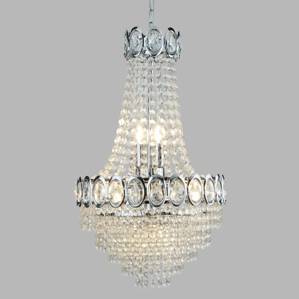 Lysekrone Limoges med glassperler