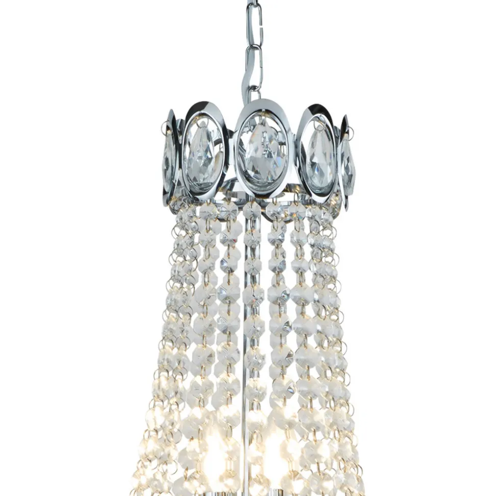 Lysekrone Limoges med glassperler