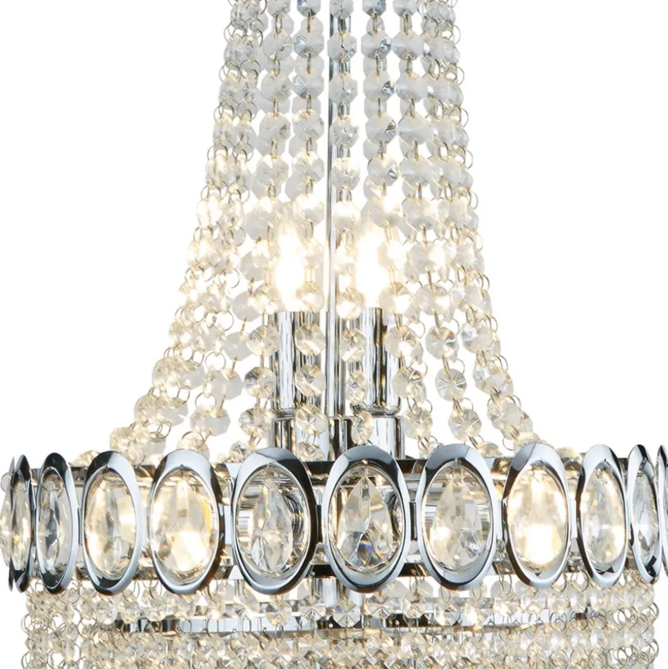 Lysekrone Limoges med glassperler