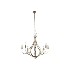 Lysekrone Lodge, 8 lys, sølv