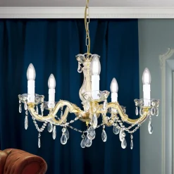 Lysekrone Marie Claire krystallglass 5 lyskilder