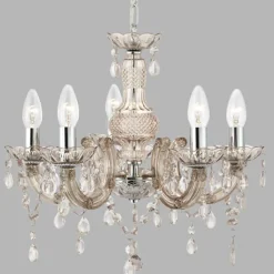 Lysekrone Marie Therese, brun, 5 lyskilder