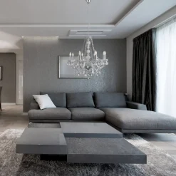 Lysekrone Marie Therese, krom, åtte lyskilder