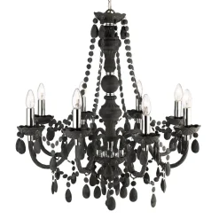 Lysekrone Marie Therese, mørkegrå, åtte lyskilder