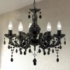 Lysekrone Marie Therese, svart, 5 lyskilder