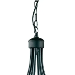 Lysekrone Maypole matt-svart, åtte lyskilder