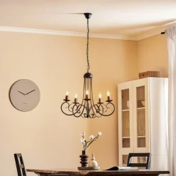 Lysekrone Pompei, uten skjerm, svart