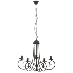 Lysekrone Pompei, uten skjerm, svart