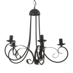 Lysekrone Pompei, uten skjerm, svart