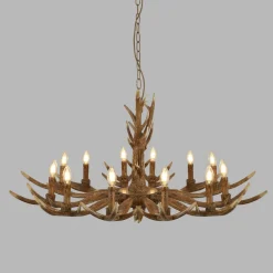 Lysekrone Stag in gevirform, 12 lyskilder