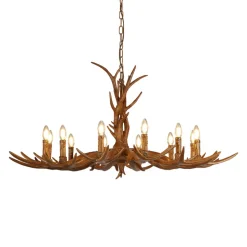 Lysekrone Stag in gevirform, 12 lyskilder