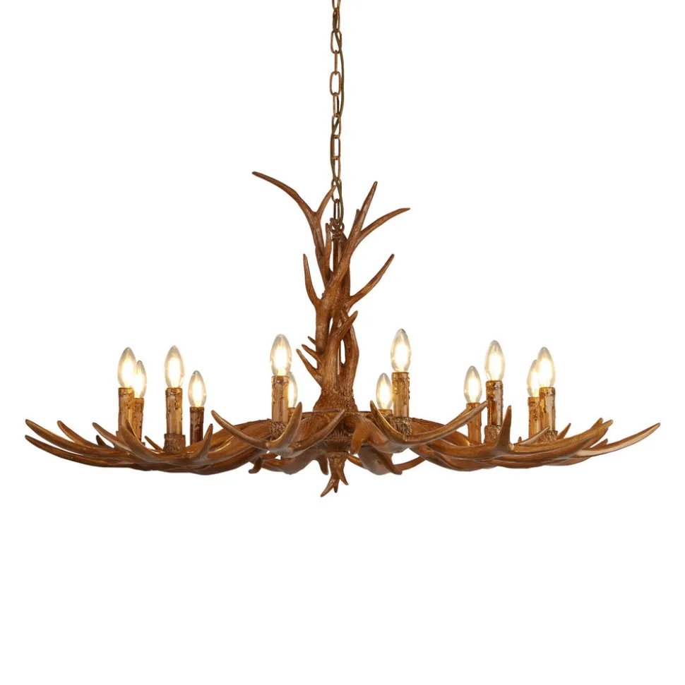 Lysekrone Stag in gevirform, 12 lyskilder