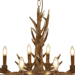 Lysekrone Stag in gevirform, 12 lyskilder