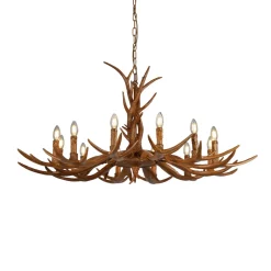 Lysekrone Stag in gevirform, 12 lyskilder