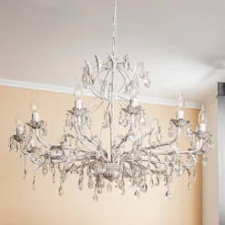 Lysekrone Teresa, elfenbein 12 lyskilder