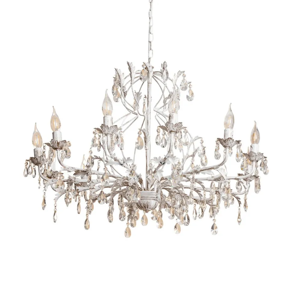 Lysekrone Teresa, elfenbein 12 lyskilder