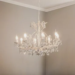 Lysekrone Teresa, elfenben 8 lyskilder