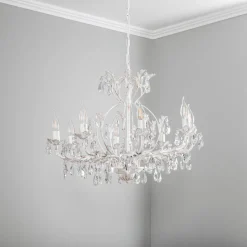 Lysekrone Teresa, elfenben 8 lyskilder