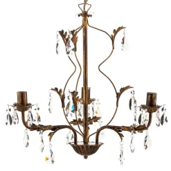 Lysekrone Teresa med krystaller, 3 lyskilder