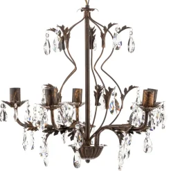 Lysekrone Teresa med krystaller, 5 lyskilder