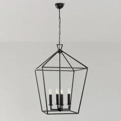 Lysekrone Till 13251, svart, metall, 4 lyskilder