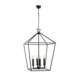 Lysekrone Till 13251, svart, metall, 4 lyskilder