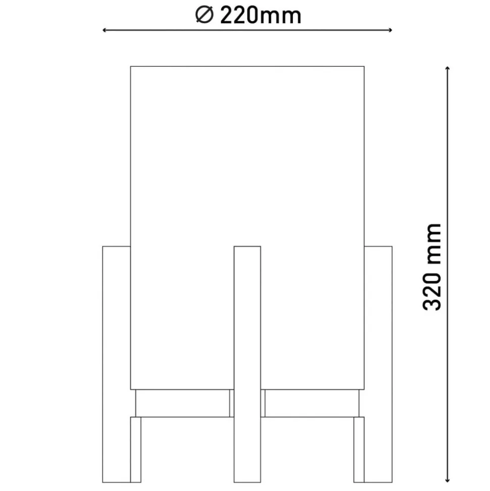 Madita LED-bordlampe, høyde 32 cm, natur/linne