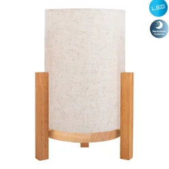 Madita LED-bordlampe, høyde 32 cm, natur/linne