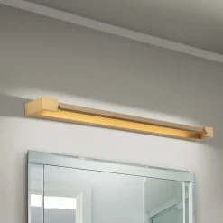 Marylin vegglampe til bad, lengde 90 cm, gull, aluminium