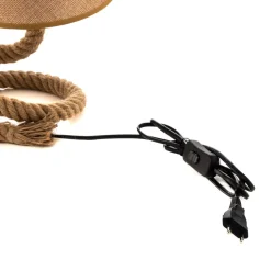 Mauli bordlampe laget av tau og stoff