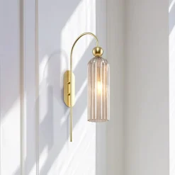 Maytoni Antic vegglampe, konjakk-farget, glass