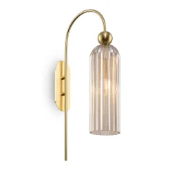 Maytoni Antic vegglampe, konjakk-farget, glass