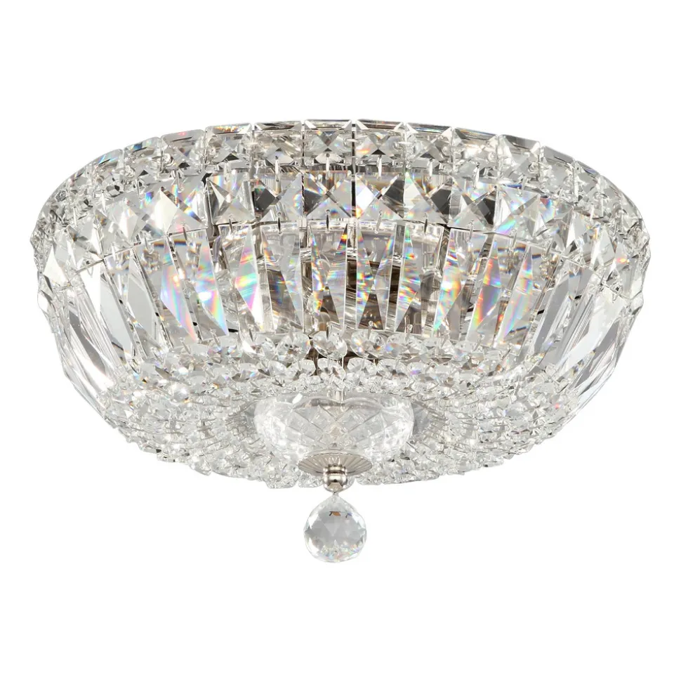 Maytoni Basfor taklampe, nikkelfarget, Ø 30 cm, 3 x E14