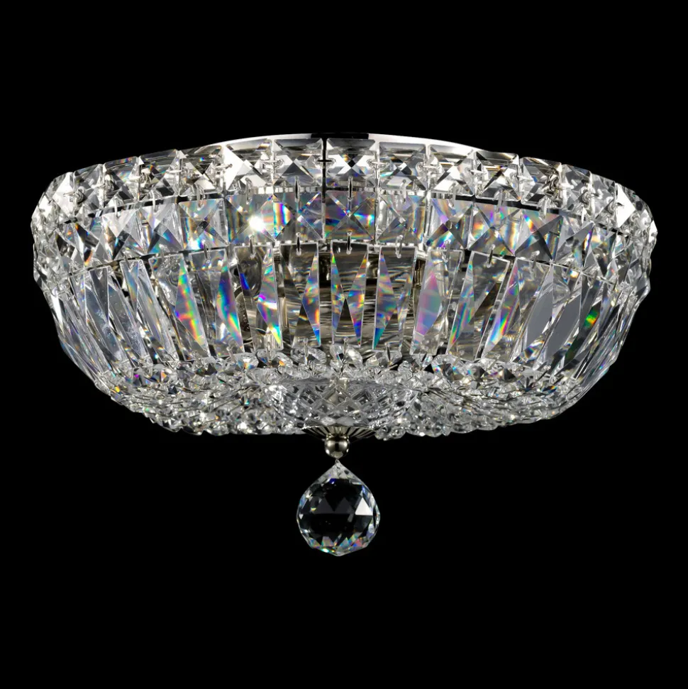 Maytoni Basfor taklampe, nikkelfarget, Ø 30 cm, 3 x E14