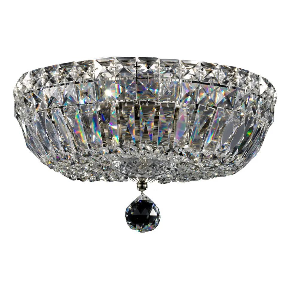 Maytoni Basfor taklampe, nikkelfarget, Ø 30 cm, 3 x E14