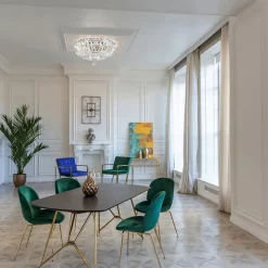 Maytoni Basfor taklampe, nikkelfarget, Ø 30 cm, 3 x E14