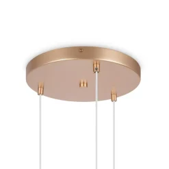 Maytoni Basic form pendellampe, hvit/gull, 3-lys.